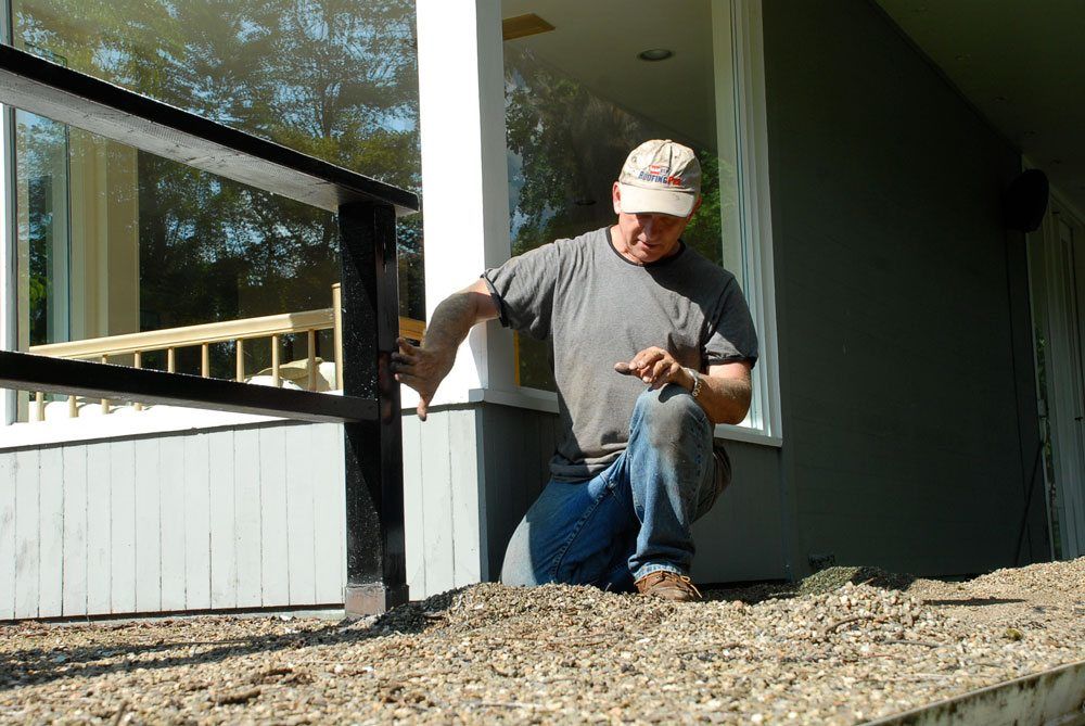 Railing Post not flashed properly Railing Post not flashed properly
