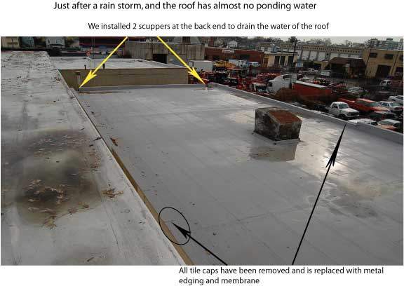 This roof was just completed when a rain storm came over. This roof was just completed when a rain storm came over.