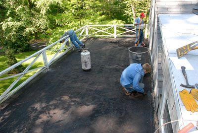 Whether we do a small roof over a garage or a big commercial roof, Whether we do a small roof over a garage or a big commercial roof