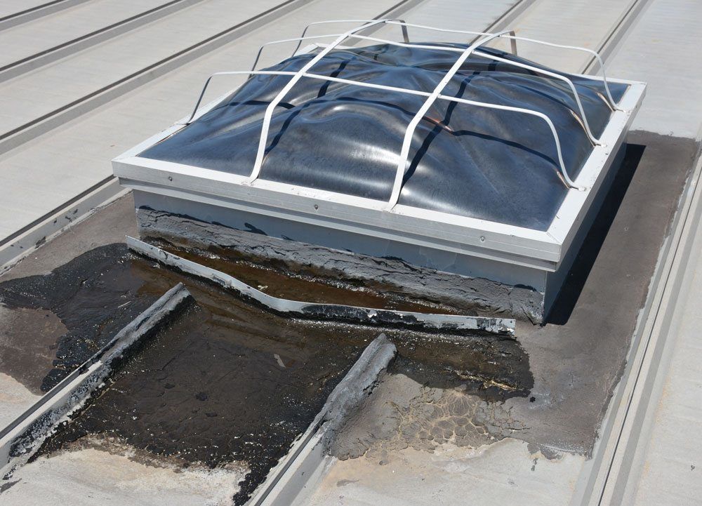 Skylight leaking on a metal roof Skylight leaking on a metal roof