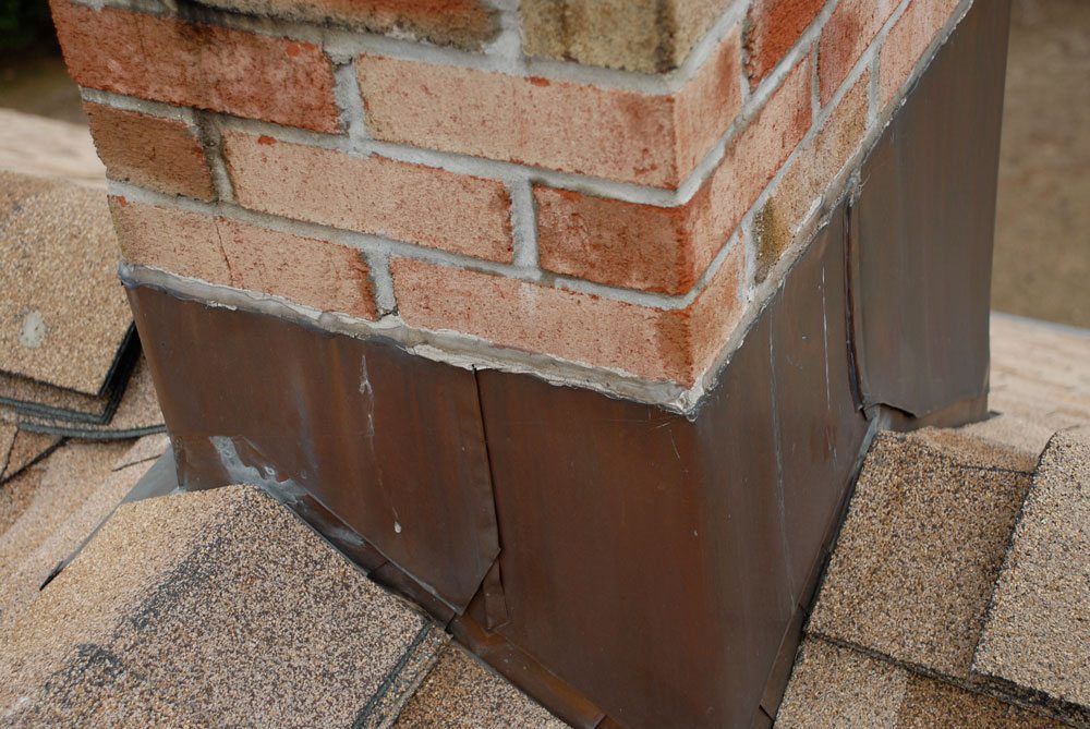 Copper flashing on chimneys Copper flashing on chimneys