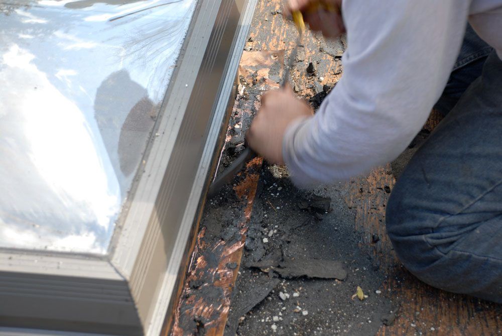 cleaning off the old roofing material from the flashing is the hardest part cleaning off the old roofing material from the flashing is the hardest part