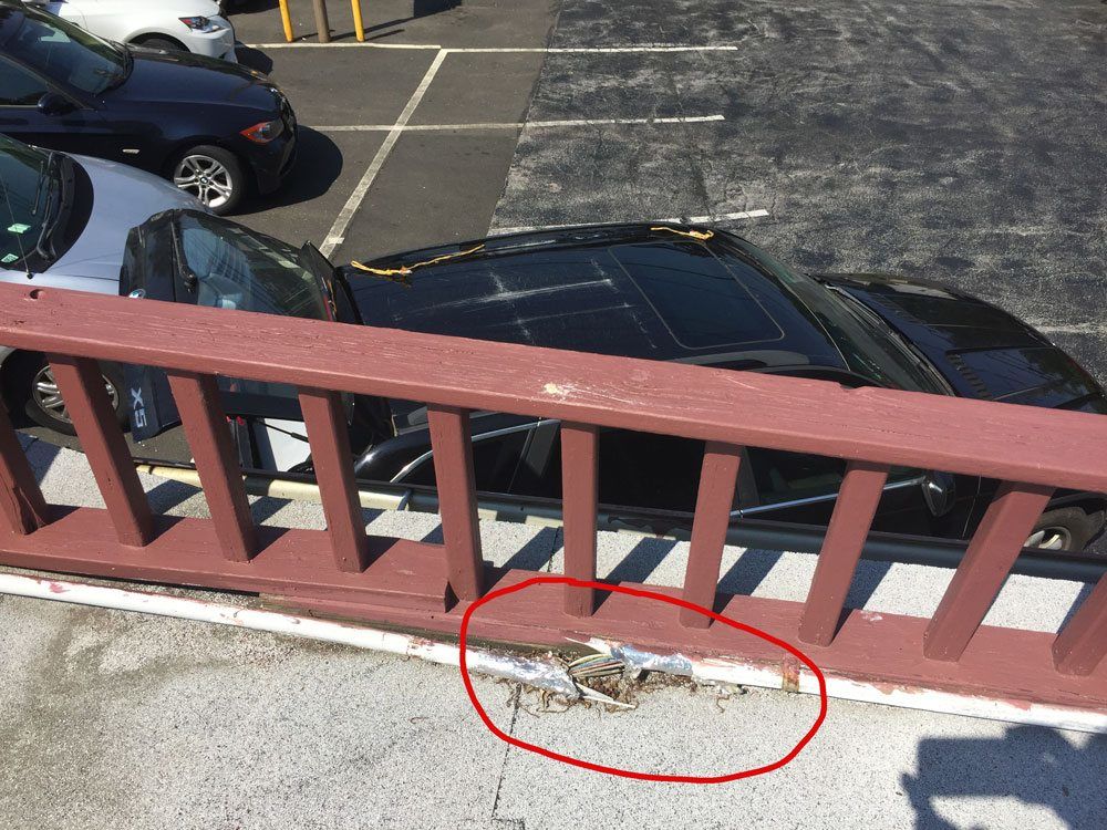 Electrical wire need attention on flat roof repair